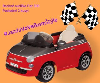 Raritné autíčka Fiat 500 od PegPerego sú tu poslednýkrát! Unikátne kúsky, ktoré už nebudete môcť získať. Ak chcete mať...